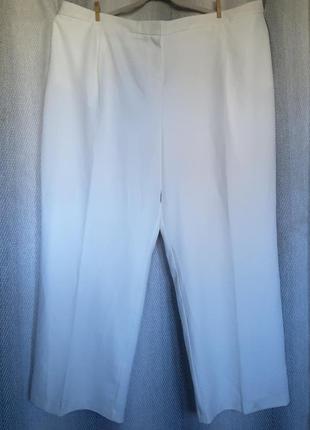 Жіночі білі брюки, штани з підкладкою палаццо батал. висока посадка розмір 30, наш 64-66 палацо