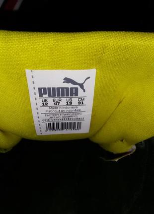 Мужские кроссовки puma ferrari drift cat black yellow (арт.30494601 304946 01) 47 размер (31 см)9 фото