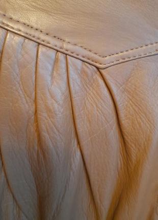 Брюки с защипами винтаж натуральная кожа штаны кожаные real leather винтажные2 фото
