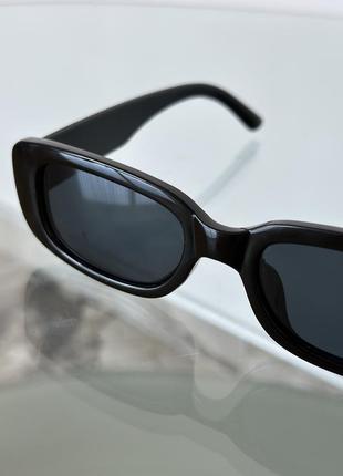 Трендовые пластиковые черные очки, солнечные очки4 фото