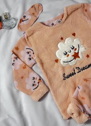Пижамка детская теплая для девочки турецкого производителя4 фото