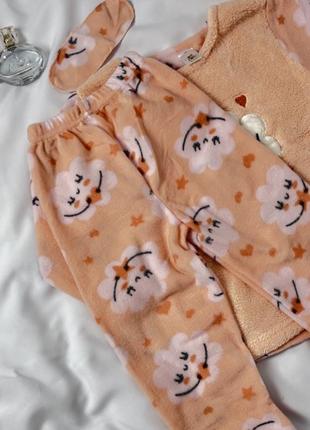 Пижамка детская теплая для девочки турецкого производителя6 фото