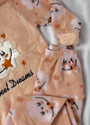 Пижамка детская теплая для девочки турецкого производителя3 фото