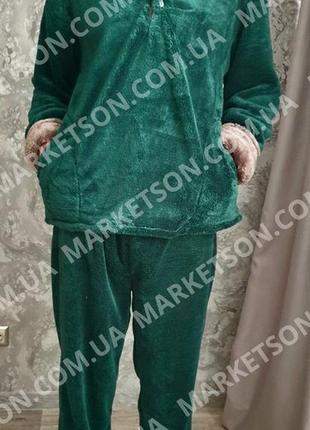 Теплая пижама махровая мужская большие размеры 50,52,54,56,58,60,623 фото