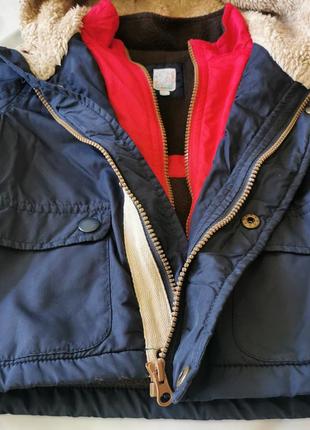 Куртка демисезонная утепленная с капюшоном 98-1045 фото