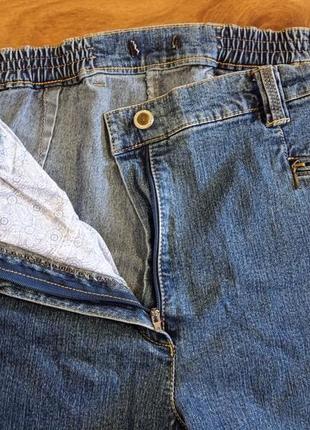 Брендовые стрейчевые укороченные джинсы.батл.10 фото