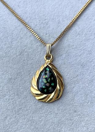 Подвеска япония винтаж цепь позолота