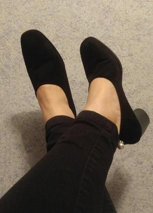 Туфли замшевые стрейчевые. р. 41 (26 см).