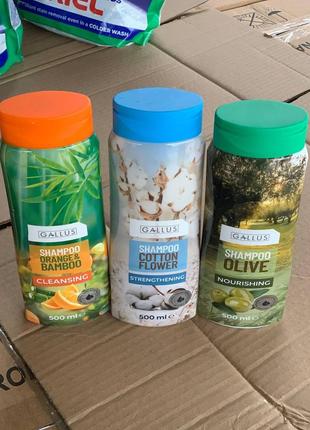 Шампунь gallus 500ml апельсин і бамбук, бавовна, олива