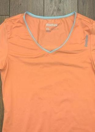 Комплект футболок стильная оранжевая персиковая спортивная футболка "reebok" и “champion” s3 фото