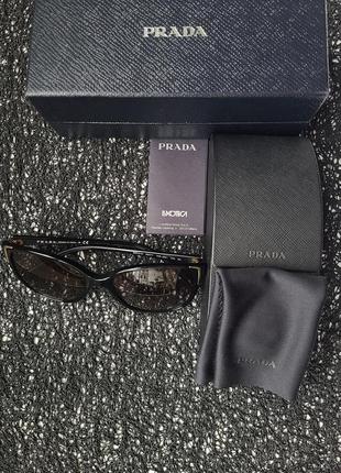 Окуляри сонцезахисні prada оригінал очки чорні з золотими деталями
