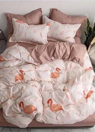 Комплект постільної білизни фламінго