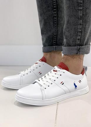 Мужские кеды/кроссовки u.s.polo m-23 белый весна-осень