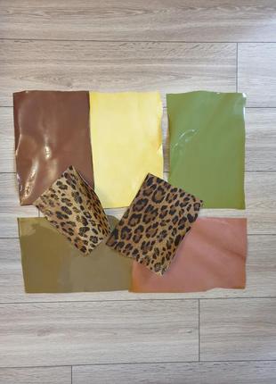 Отрезки лаковой кожи