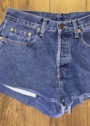 Стильные короткие синие джинсовые шорты’’levi’s’’,m оригинал4 фото
