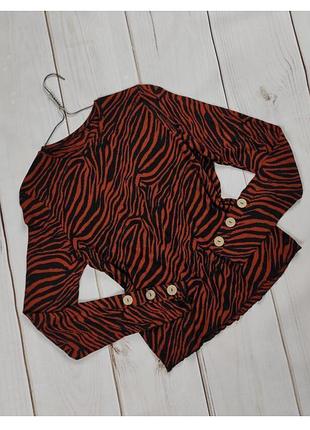 Водолазка блуза кофта лонгслів анімалістичний принт primark m