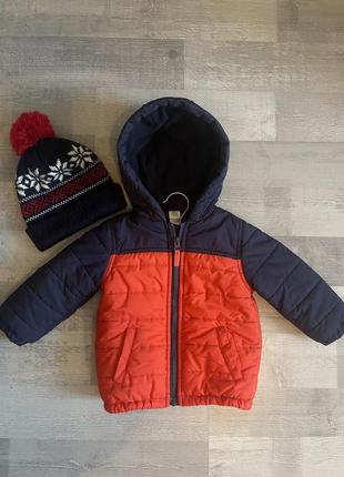 Курточка для мальчика или девочки 1,5-2 года, шапка в подарок1 фото