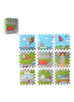 Коврик-пазл город, 9 деталей, mr0588