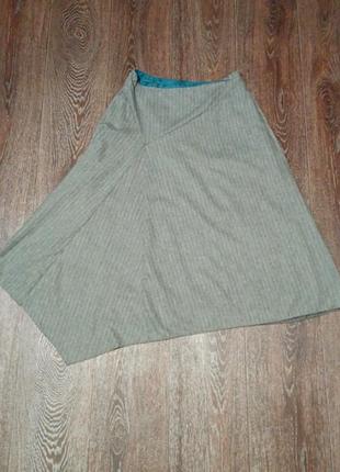 Брендовая шерстяная стильная юбка в полоску р.10/ 36 от laura ashley6 фото