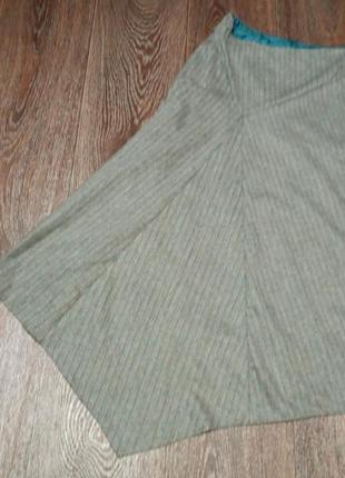 Брендовая шерстяная стильная юбка в полоску р.10/ 36 от laura ashley8 фото