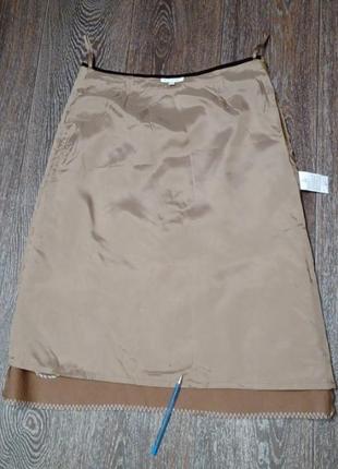 Брендовая стильная юбка с вышивкой шерсть вискоза р.42 от бренда kookaи5 фото