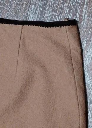 Брендовая стильная юбка с вышивкой шерсть вискоза р.42 от бренда kookaи8 фото