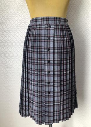 Оригинальная клетчатая юбка в складку, великобритания, размер 12, укр 44-46-48