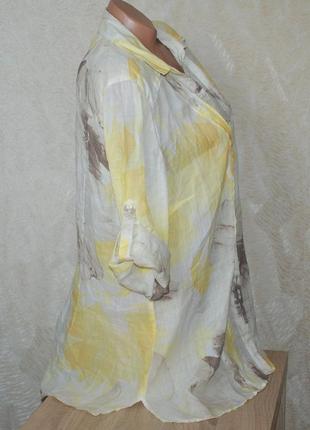 Блуза принтована бренду olsen
 /100%ramie/ регулируемый рукав/8 фото