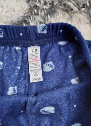 Тепленькие штанишки флисовые брюки пижама2 фото
