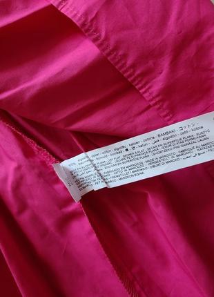 Платье сарафан миди малиновое нарядное коттон рукав фонарь zara s m 2687/7309 фото