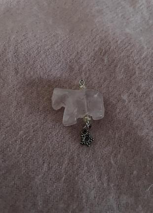 Подвеска, розовый кварц, кулон