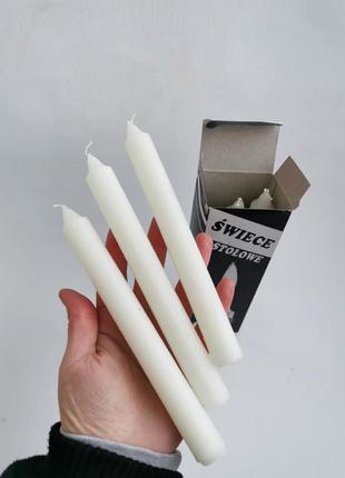Свічки білі парафінові набір 6 штук2 фото