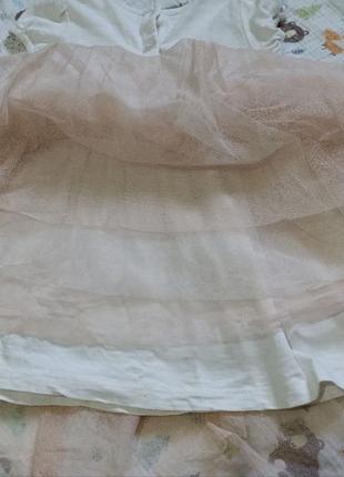 Платье с фатиновой юбкой, 9-12 месяцев4 фото