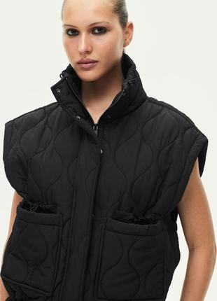 Стеганый водоотталкивающий жилет zw collection zara/ жилет zara/ безрукавка zara