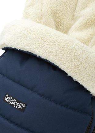 Зимовий конверт babyroom wool n-20 navy blue темно-синій9 фото