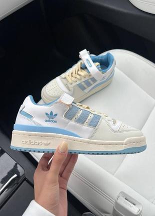 Adidas forum blue white кроссовки женские