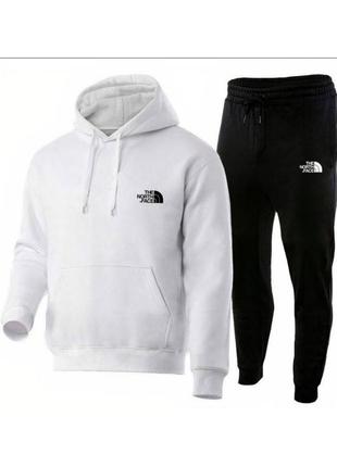 Утеплений на флісі худі + спортивні штани комплект з брендовим логотипом високої якості2 фото