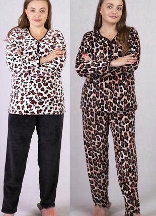 Женская теплая махровая пижама домашний костюм с 44 по 562 фото