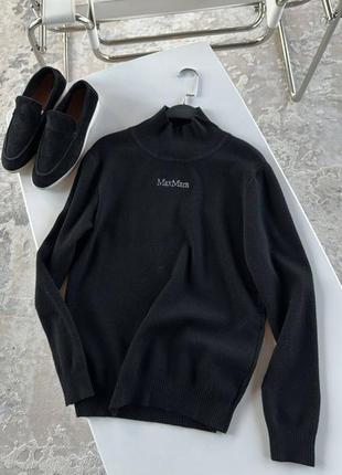 Кофта светр в стилі maxmara чорна сіра
