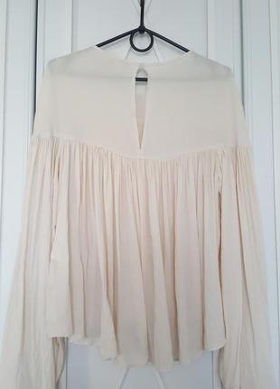 Блуза свободного кроя с объемным рукавом h&m5 фото