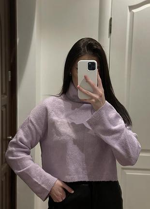 Укороченый свитер водолазка bershka 6