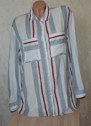 Блуза принтованная бренду new look 50%хлопок/удлиненная, свободный крой/1 фото