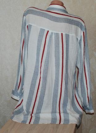 Блуза принтованная бренду new look 50%хлопок/удлиненная, свободный крой/3 фото