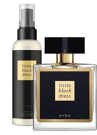 Набор парфюмированный женский little black dress avon 2 в 1, 2 единицы