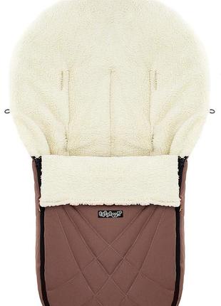 Зимовий конверт babyroom wool n-8 chocolate шоколад1 фото