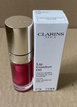 Clarins lip comfort oil масло-блеск для губ #02 raspberry