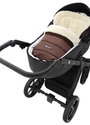 Зимовий конверт babyroom wool n-20 chocolate шоколад6 фото