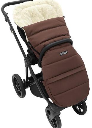 Зимовий конверт babyroom wool n-20 chocolate шоколад7 фото