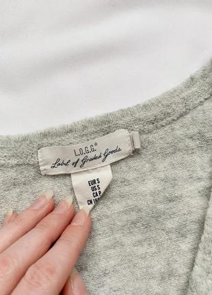 Светр, світер, джемпер, кофта, пуловер, сірий, базовий, вовна, h&m 9