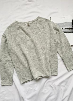 Свитер, джемпер, кофта, пуловер, серый, базовый, шерсть, h&m4 фото